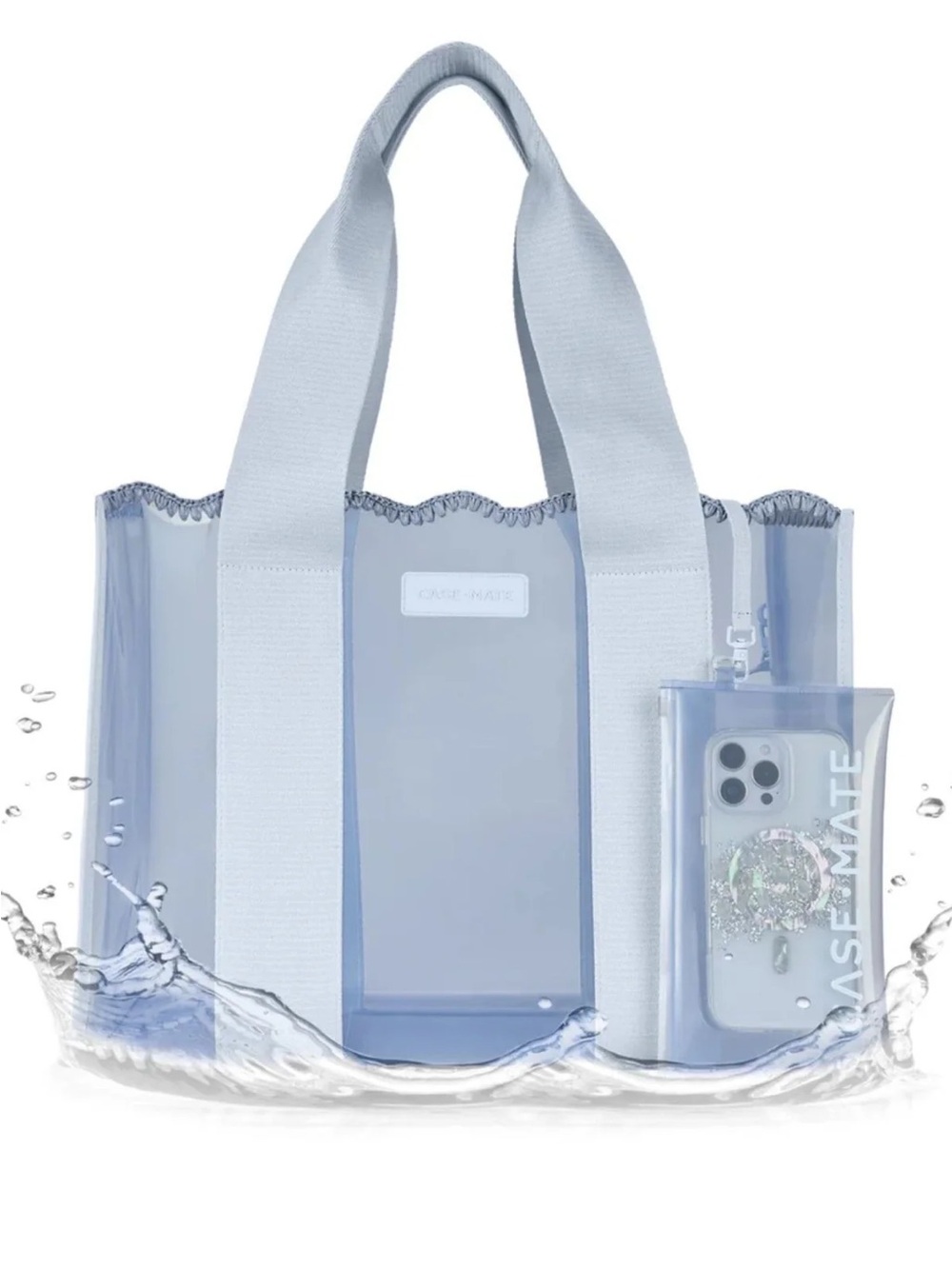 Case-Mate Carolina Blue Crochet Wave Jelly Tote NWT